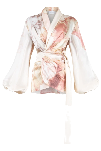 Maria Kokhia Kimono Sleeve Blouse In Multi Color
