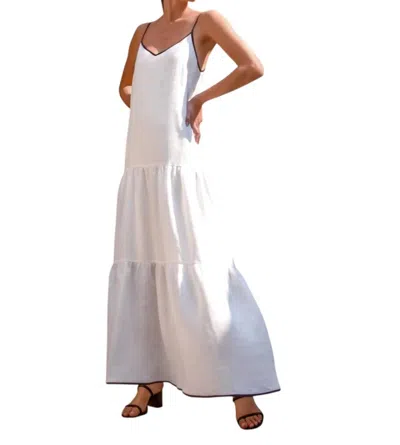 Maria La Paz Renata Dress In Off White Linen In Multi
