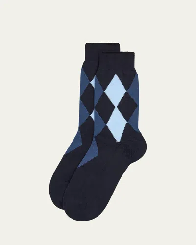 Maria La Rosa Argyle Mid-calf Socks