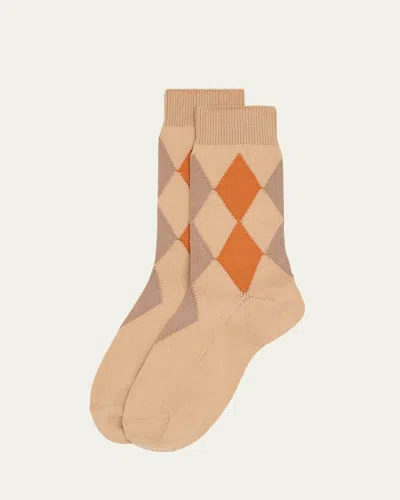 Maria La Rosa Argyle Mid-calf Socks