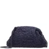 Maria La Rosa Blue Game Raffia Clutch Bag In Blue