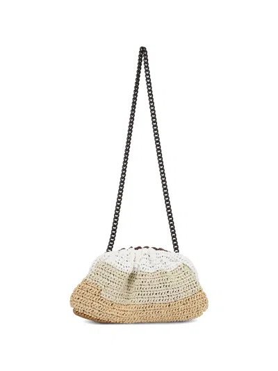 Maria La Rosa Chain-strap Clutch In Neutral