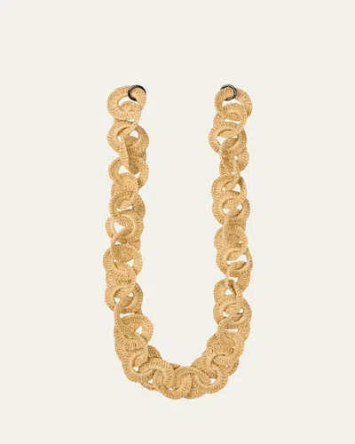 Maria La Rosa Circle Shoulder Strap In Crochet Natural