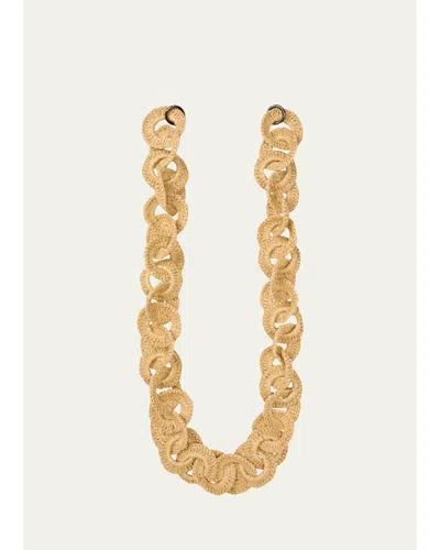 Maria La Rosa Circle Shoulder Strap In Natural