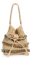 Maria La Rosa Crystal Bucket Bag Natural In Natural