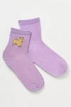 Maria La Rosa Dog Icon Silk Blend Socks In Purple