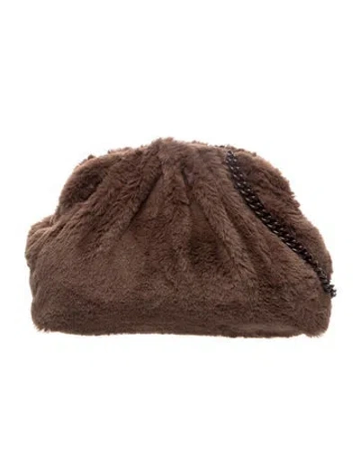 Pre-owned Maria La Rosa Fur Shoulder Bag In Brown