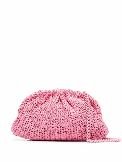 Maria La Rosa Game Crochet Shoulder Bag In Pink