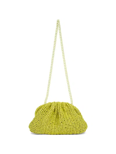 Maria La Rosa Game Woven-chain Shoulder Bag In Green