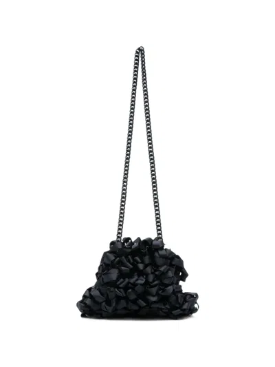 Maria La Rosa Knot Mini Game Shoulder Bag In Black
