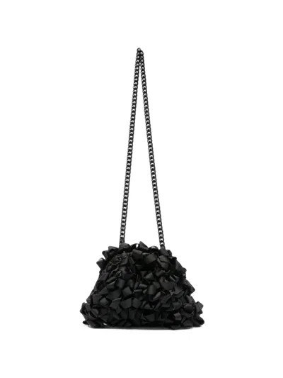 Maria La Rosa Knot Mini Game Shoulder Bag In Black