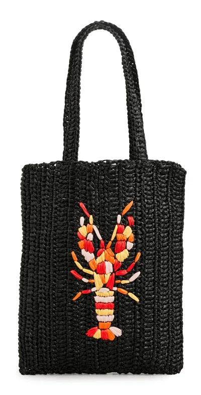 Maria La Rosa Lobster Crochet Bag Black