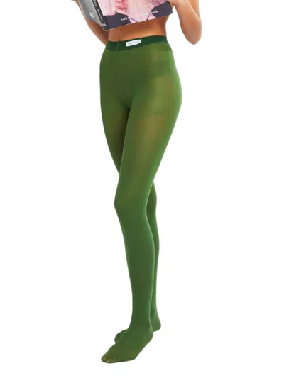Maria La Rosa Lycra Tights In Emerald In Green