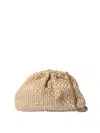 Maria La Rosa Crochet Biscuit Clutch With Shoulder Strap