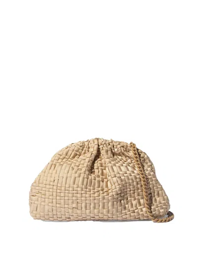 Maria La Rosa Crochet Biscuit Clutch With Shoulder Strap