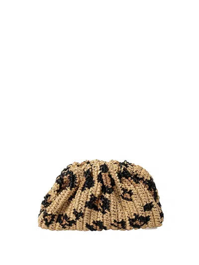 Maria La Rosa Game Clutch Bag In Animalier Crochet