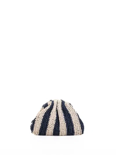 Maria La Rosa Mini Game Pochette In Two-tone Crochet