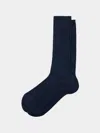 Maria La Rosa Men's One Cashmere Mid-calf Socks One Size In Blue