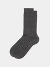 Maria La Rosa Men's Ribbed Wool-blend Socks One Size In Gray