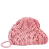 Maria La Rosa Mini Game Crochet Glow Clutch In Pink