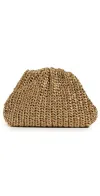 Maria La Rosa Mini Game Crochet Solid Clutch Gold In Gold