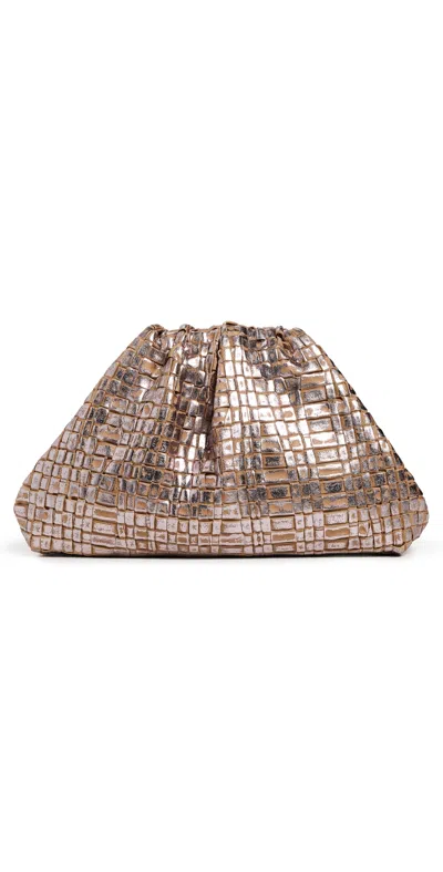 Maria La Rosa Mini Game Laminated Clutch Cipria