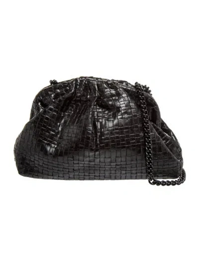 Pre-owned Maria La Rosa Nylon Clutch W/ Tags In Black
