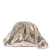 Maria La Rosa Game Mini Sequins Clutch Bag In Beige