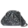 Maria La Rosa Game Mini Sequins Clutch Bag In Grey