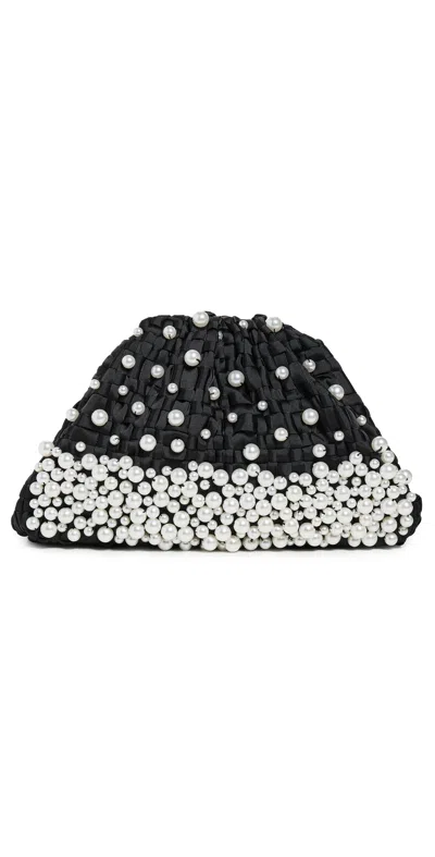 Maria La Rosa Pearl Mini Game Bag Black