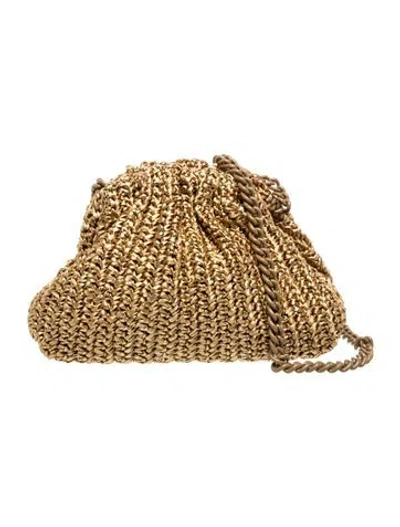 Pre-owned Maria La Rosa Raffia Shoulder Bag In Brown