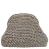 Maria La Rosa Rainbow Ladies Mini Game Metallic Crochet Clutch In Rainbow
