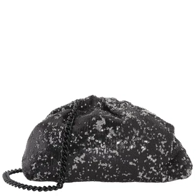 Maria La Rosa Sequins Game Clutch Bag In Black