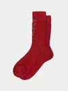 Maria La Rosa Stars Silk-blend Mid-calf Socks  Abask Luxury Gift In  Red