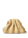 Maria La Rosa Striped Clutch Bag In Neutral