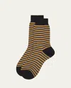 Maria La Rosa Striped Mid-calf Socks