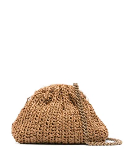 Maria La Rosa Tepo Mini Game Crochet Solid Pouch Bags