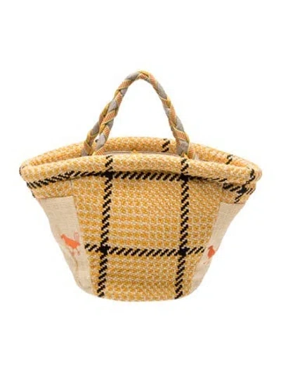 Pre-owned Maria La Rosa Top Handle Bag In Neutrals
