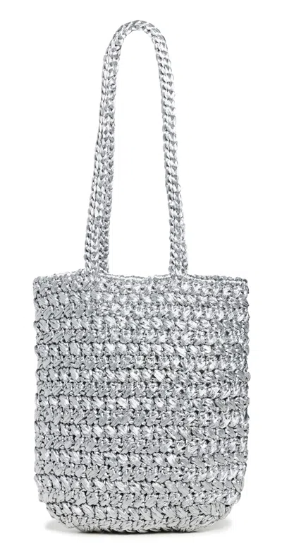 Maria La Rosa Tote Bag Silver