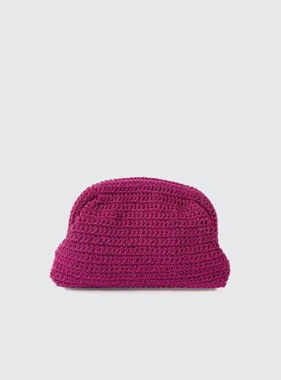 MARIA LA ROSA WOMEN'S CROCHET GAME PURSE IN FUSCHIA