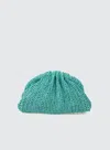 Maria La Rosa Women's Crochet Game Purse In Water In Green