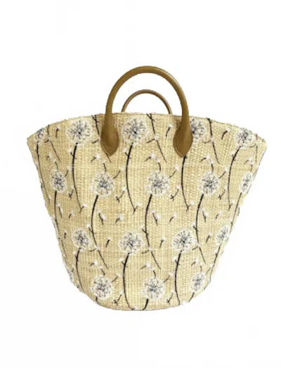 Maria La Rosa Women's Dandelion Bag In Natural/black In Multi
