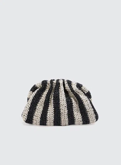 Maria La Rosa Women's Game Crochet Clutch In Black Stripe