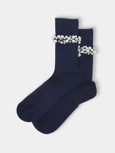 Maria La Rosa Women's Miami Cashmere Socks One Size In Blue