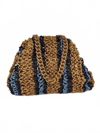 Maria La Rosa Women's Mini Game Bucaneve Bag In Stripe Brown In Multi