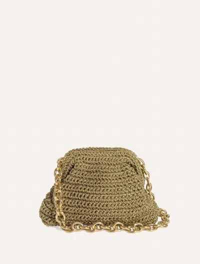 Maria La Rosa Women's Mini Game Crochet Metallic Clutches In Gold