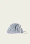 Maria La Rosa Women's Mini Game Crochet Metallic Clutches In Silver In Silver