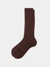 Maria La Rosa Women's One Cashmere Mid-calf Socks One Size In Brown