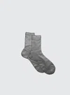 Maria La Rosa Women's One Ribbed Laminated Metallic Socks In Fumo In Multi