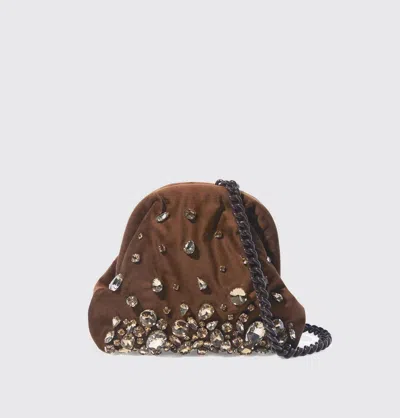 Maria La Rosa Women's Pepita Clutch Bag In Brown